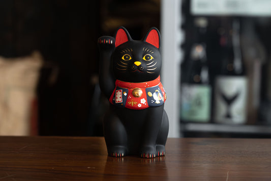 招財貓 貓咪 黑色 16cm 10cm 日本製造