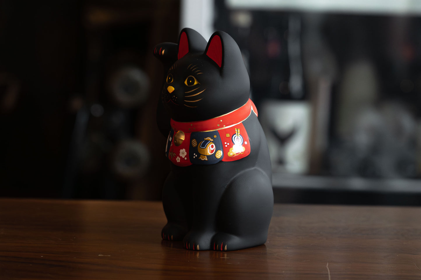 招財貓 貓咪 黑色 16cm 10cm 日本製造