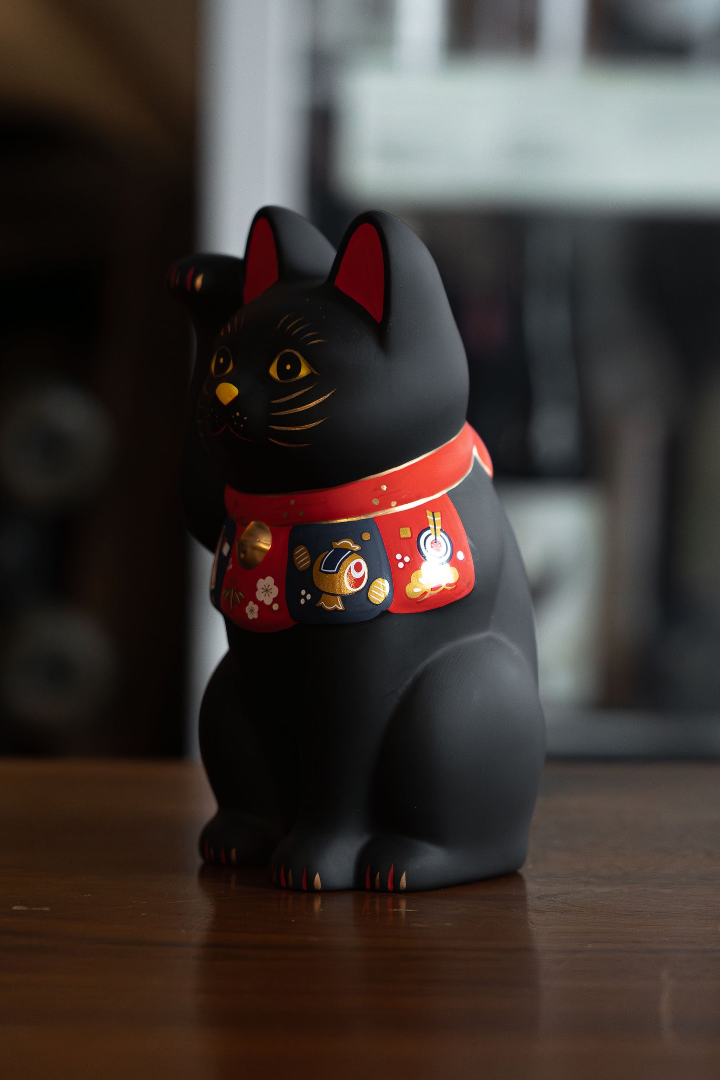 招財貓 貓咪 黑色 16cm 10cm 日本製造