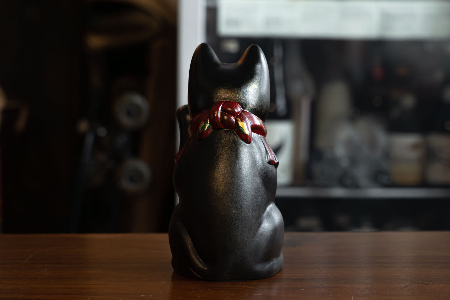 招財貓 貓咪 黑色 19.5cm 日本製造